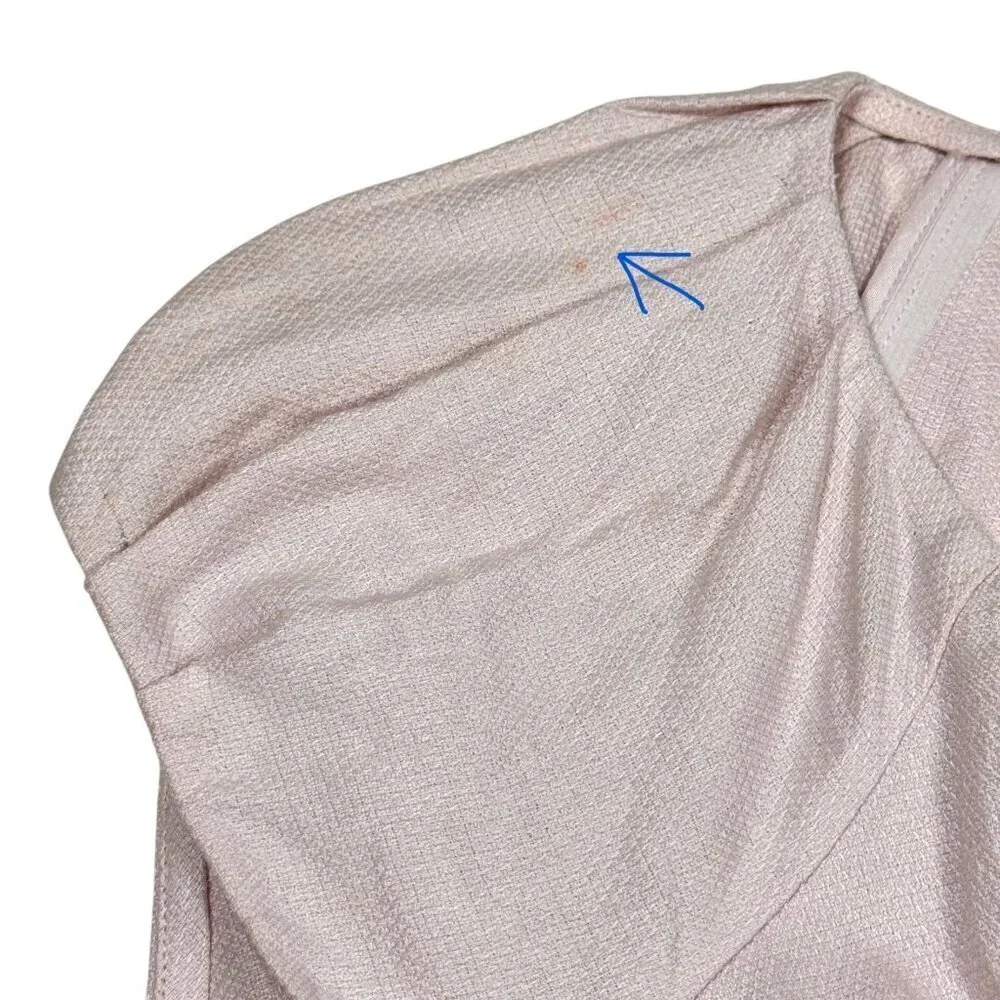 Diane Von Furstenberg Linen Wrap Dress Sz.8 Lilac Short Sleeve Minimalist Preppy - Picture 10 of 13